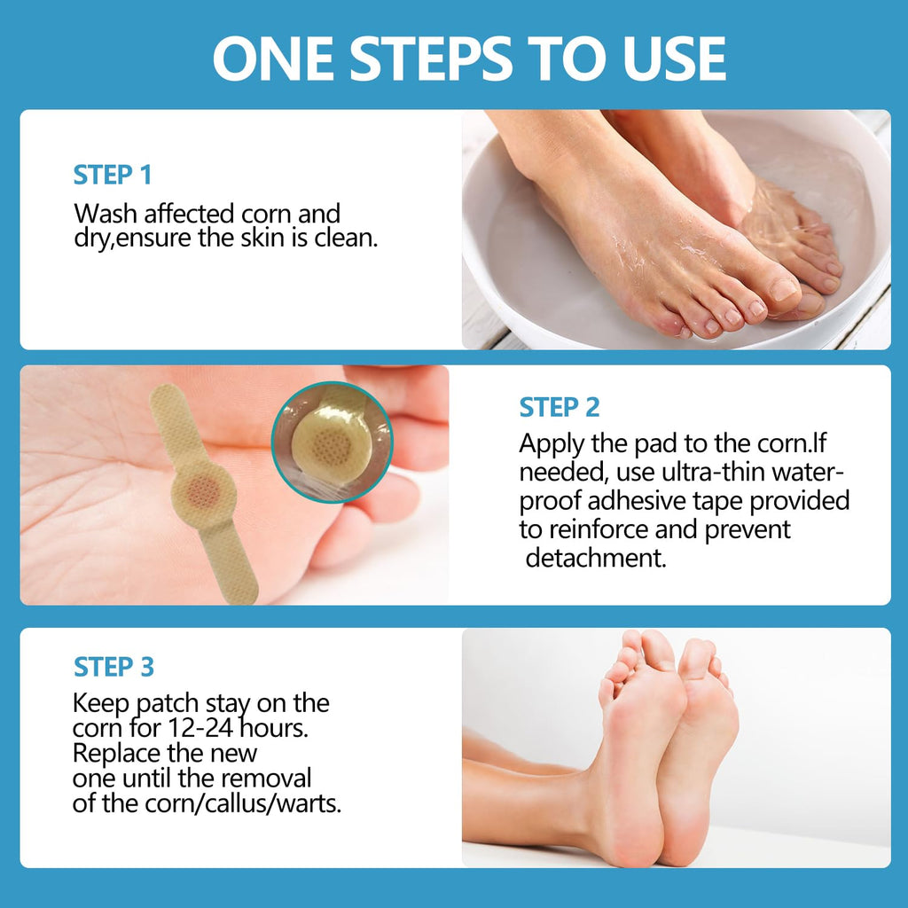 RHAICARE Corn removers for Toes feet Bottom of Foot Corn Remover,Corn Pads Callus Remover for Toes feet with 40% Salicylic 36 Co