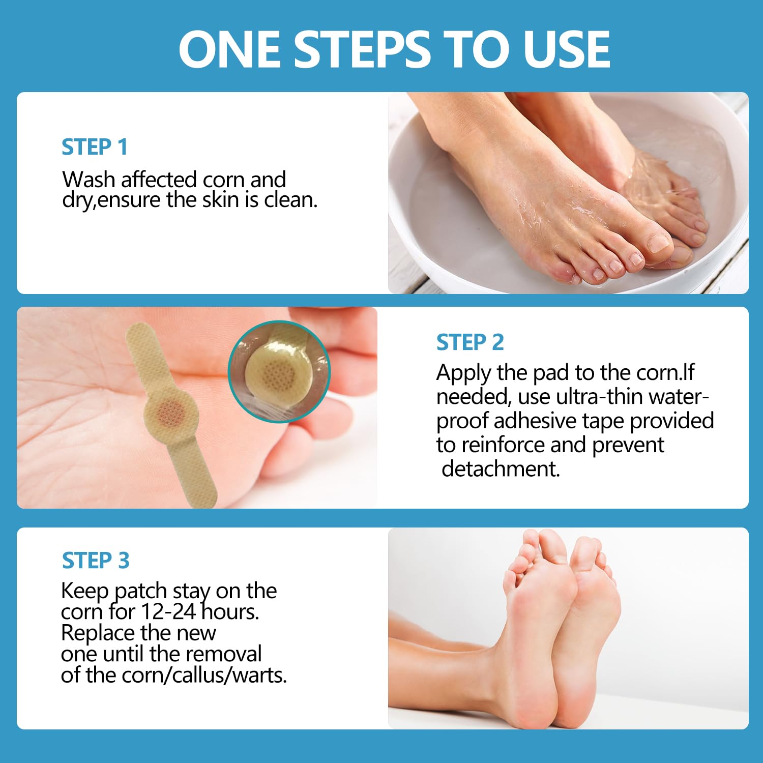 RHAICARE Corn removers for Toes feet Bottom of Foot Corn Remover,Corn Pads Callus Remover for Toes feet with 40% Salicylic 36 Co