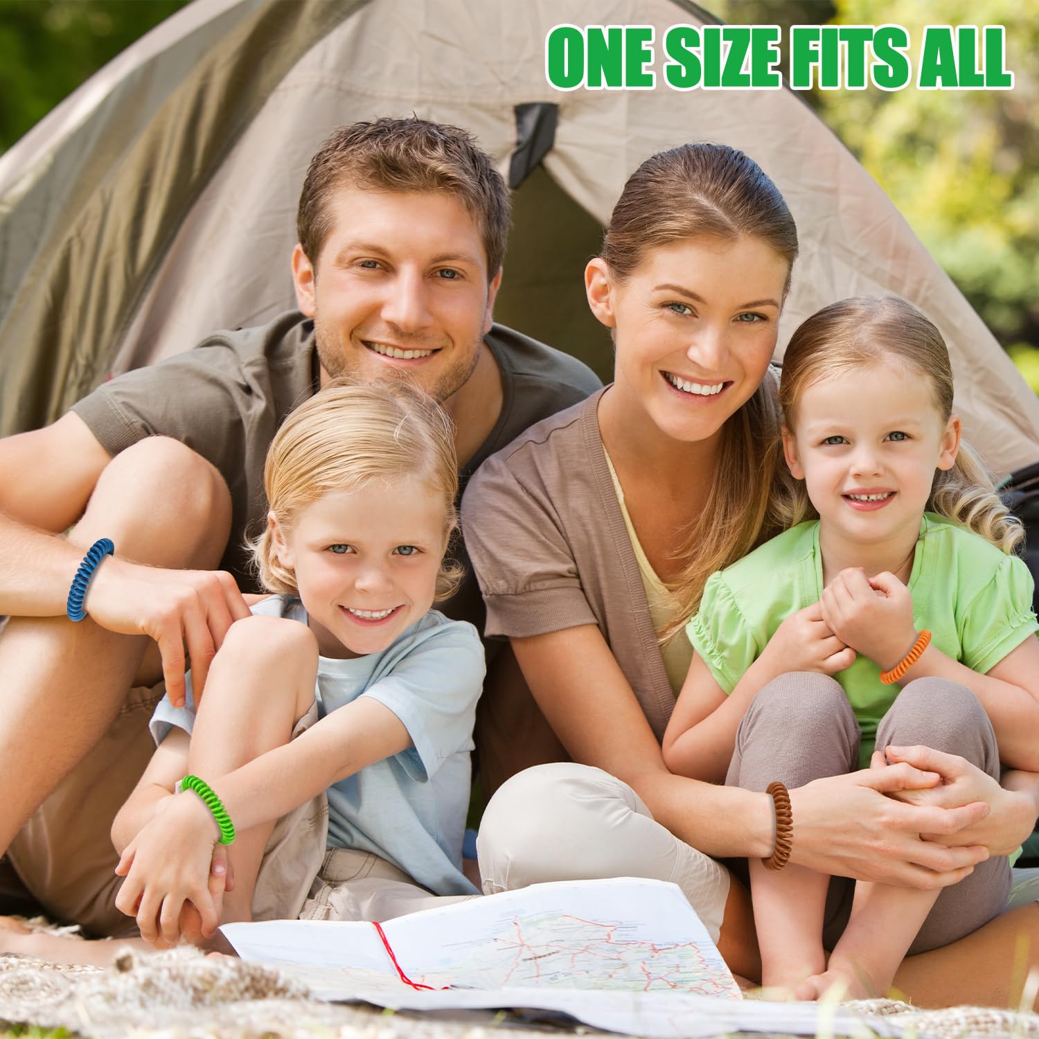 Mosquito Repellent Bracelets 45 Pack, Individually Wrapped Mosquito Repellent Bands with 60 Pcs Mosquito Stickers Patches, DEET