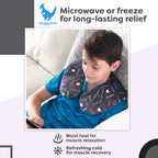Huggaroo Cozy Neck Wrap Microwavable Heating Pad for Neck - Cordless Warm Compress for Muscle Tension Relief and Relaxation - St