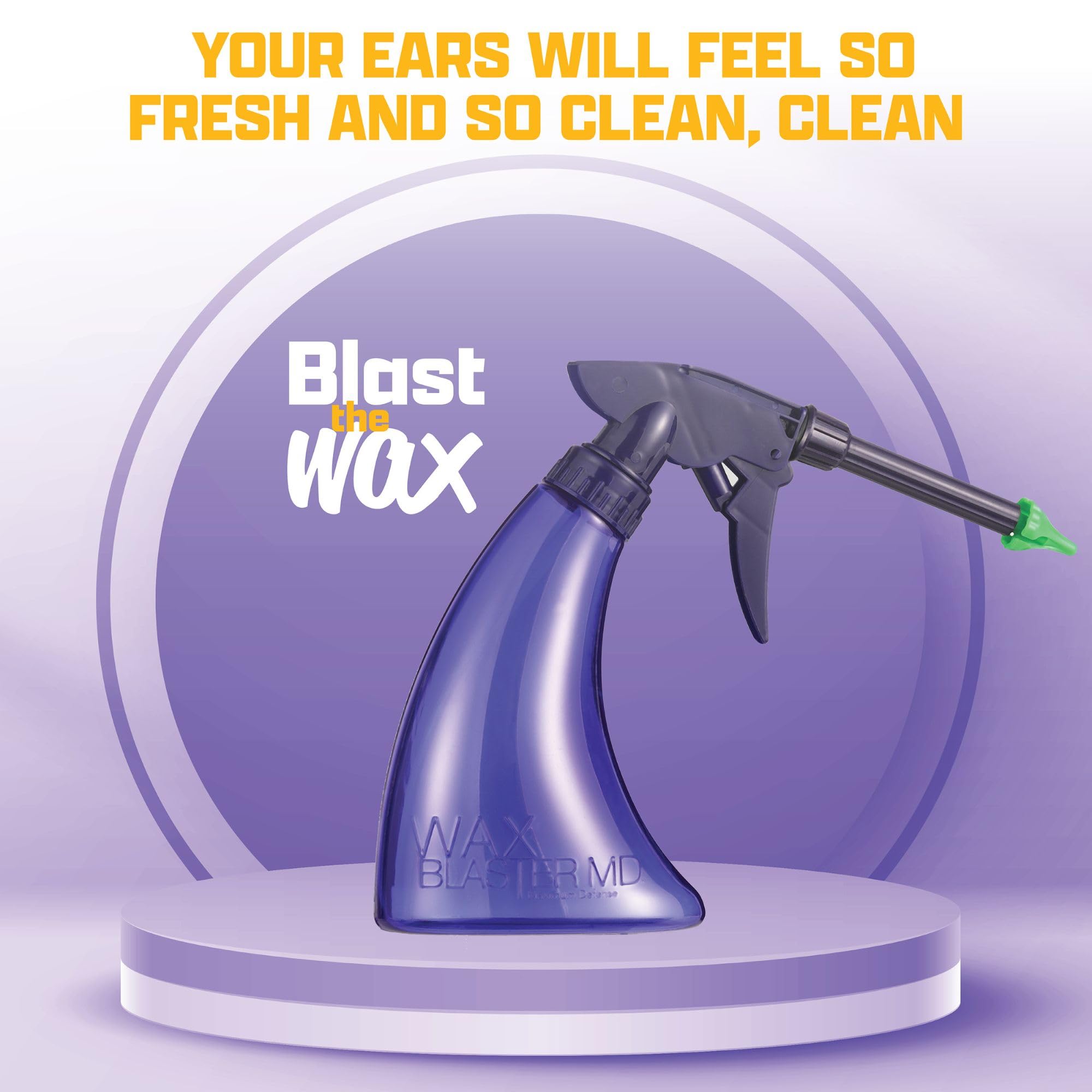 eosera Wax Blaster MD- Wax Cleaning System 5-ct Single Use VIals | Gentle Ear Irrigation for Routine Cleaning | Clinically Prove