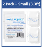 AllaQuix Advanced Kaolin Hemostatic Bandage - Sterile Z-Fold Clotting Gauze (3 in. x 3.3 ft) | Stops Bleeding Fast for Emergency