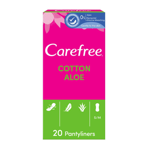 Carefree Panty Liners Breathable Aloe 20