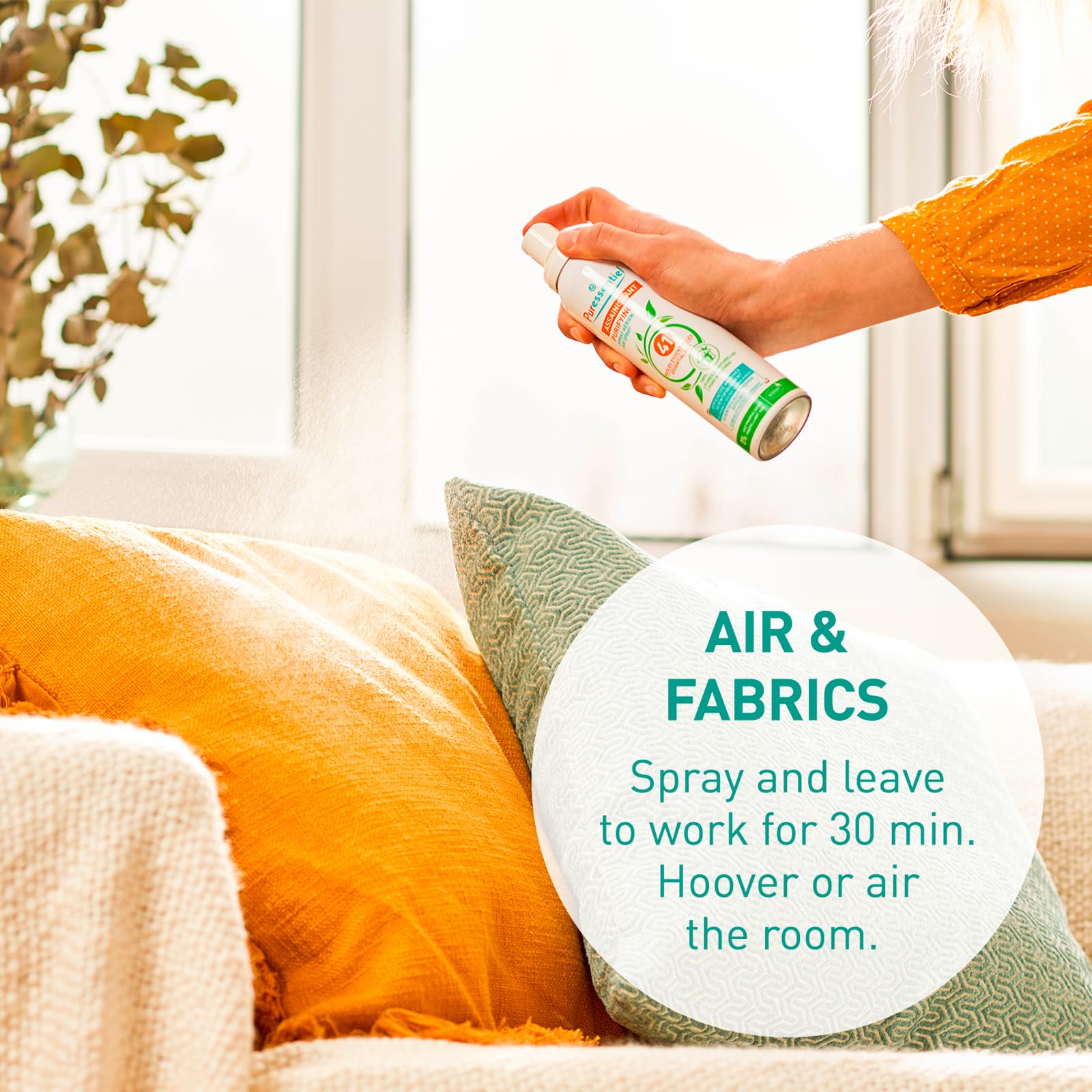 Puressentiel Purifying Air Freshener Spray - Room Spray with 41 Essential Oils - Eliminate Odors without Synthetic Chemicals - M