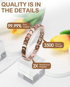 Feraco Copper Bracelets for Women, 2X Ultra Strength Magnetic Bracelet with 3500 Gauss Magnets, Adjustable with Sizing Tool, 99.