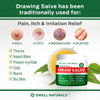OWELL NATURALS Drawing Salve Ointment Fast Acting Formula for Skin, Splinters, Ingrown Hairs, Boils & Cyst, Bug Bites, bee Sting