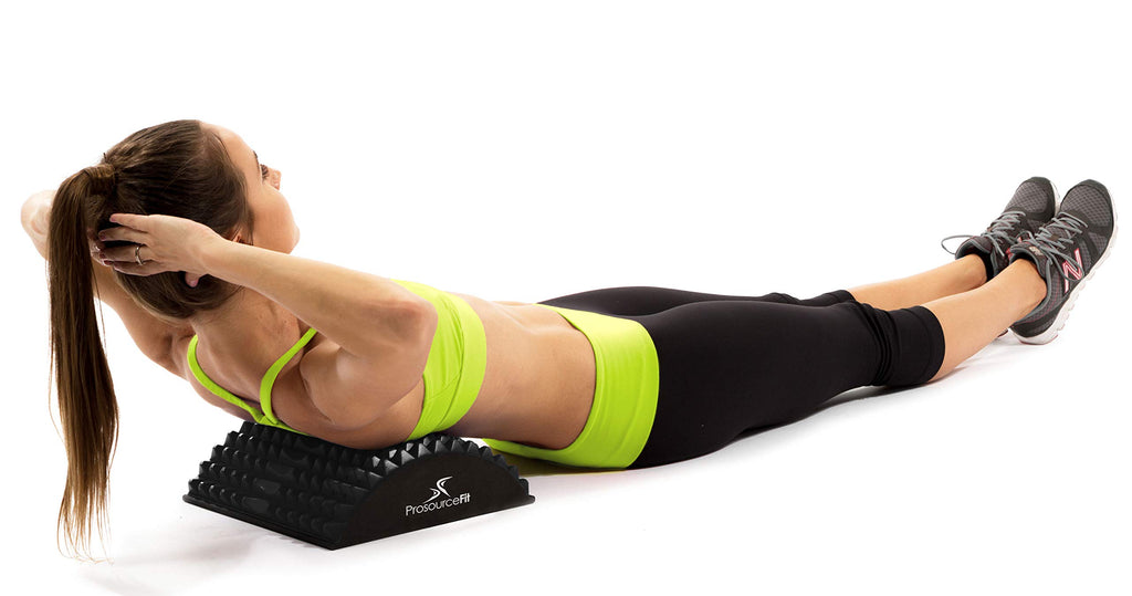 ProsourceFit Arched Back Stretching Spike Orthopedic Traction Device & Lower Lumbar Massage Support, Black