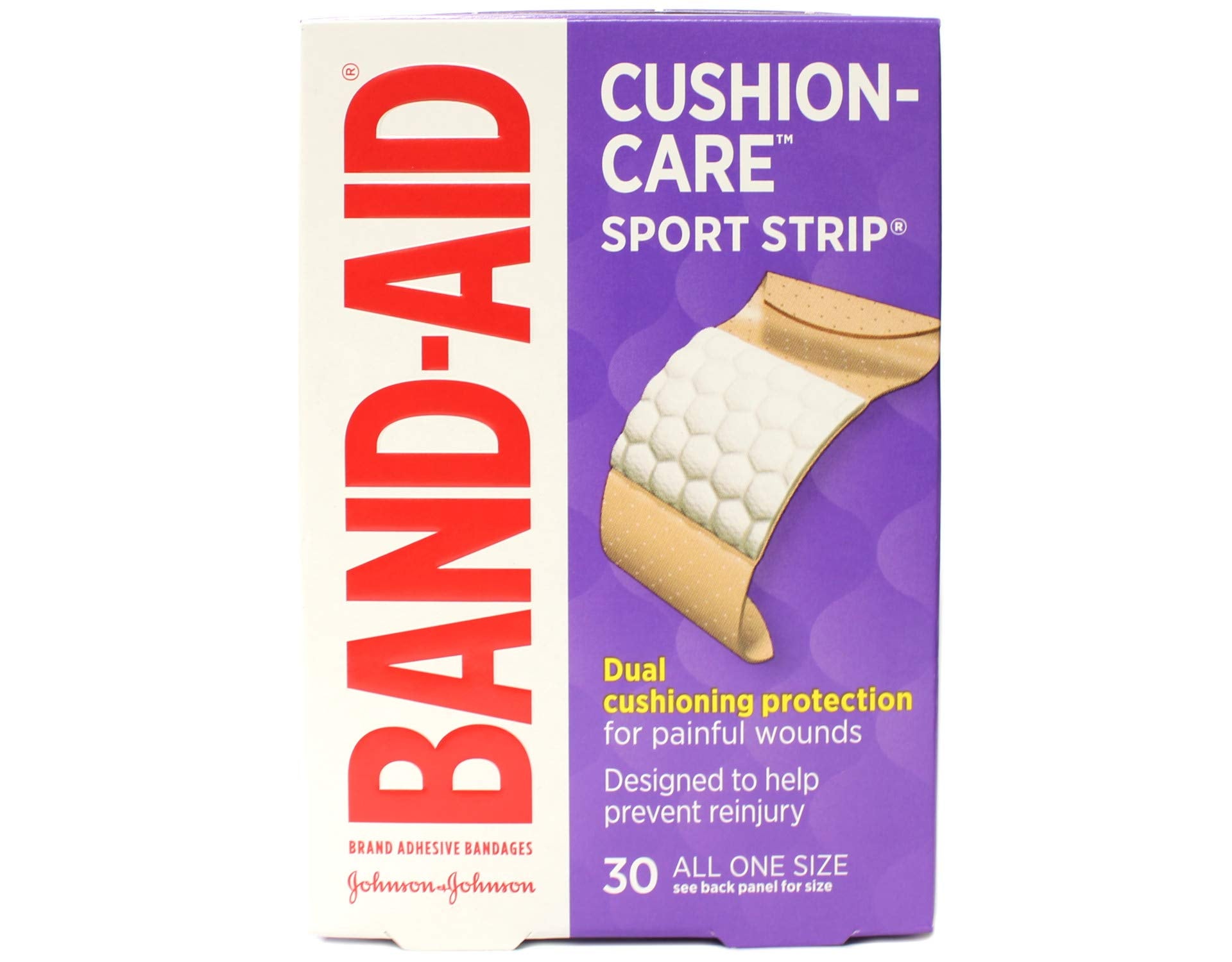 BAND-AID Bandages Sport Strip Extra Wide 30 Each (Pack of 9)