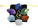 Crystals for Diabetes Support, Set of 6 Moss Agate, Blue Calcite, Sodalite, Clear Quartz, Red Jasper and Amethyst Healing Crysta