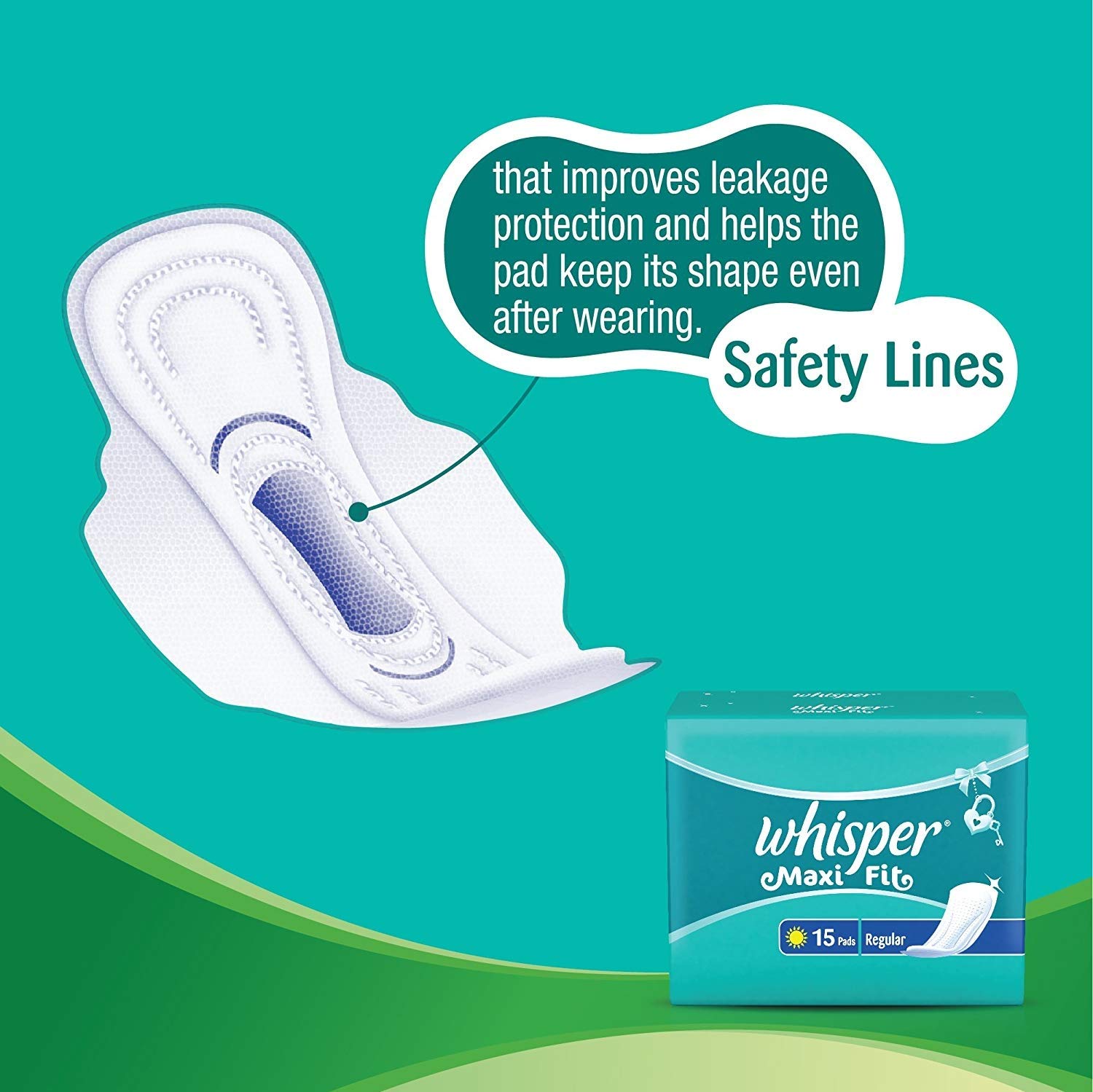 Whisper Maxi Fit - Regular (15 Pads)