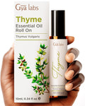 Gya Labs Thyme Essential Oil Roll On - Fresh Herbaceous Aroma, Portable Thyme Oil Roller, Natural Aromatherapy, Alcohol Free (0.