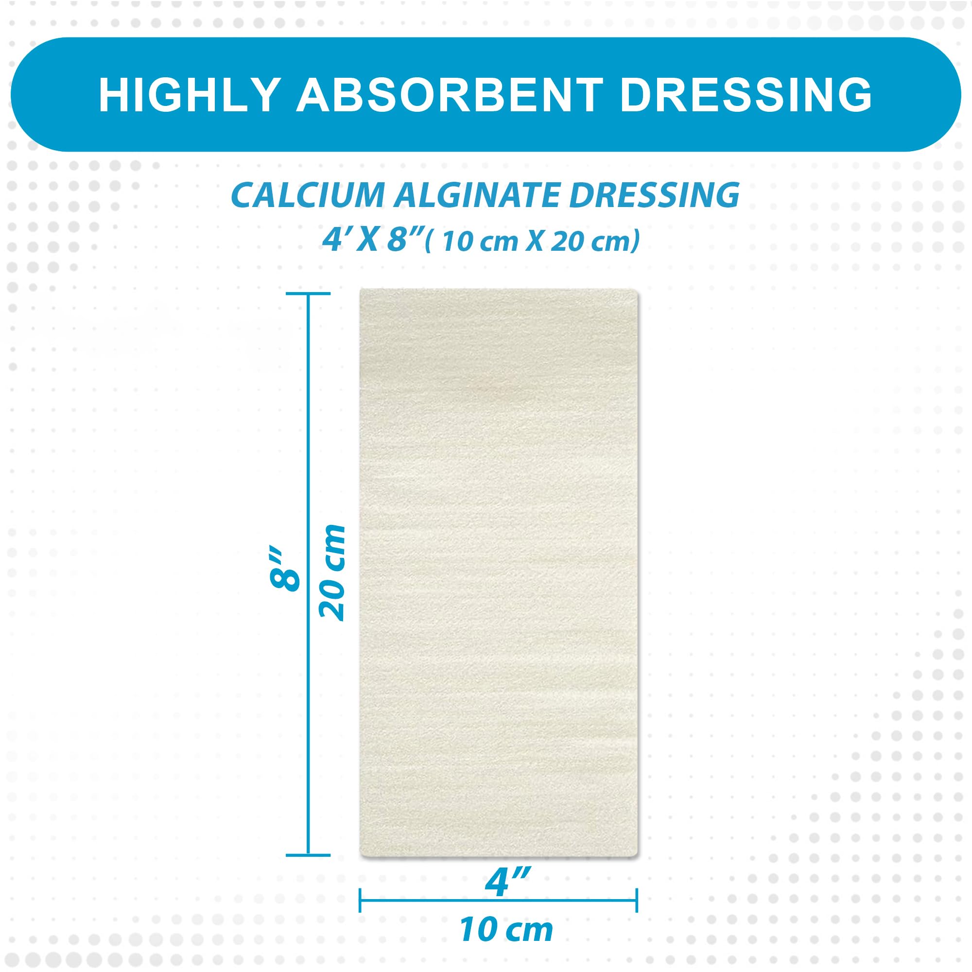 MedVance TM Alginate - Calcium Alginate Dressing 4x8 Box of 5 dressings