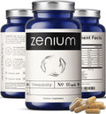Zenium - Relieve Stress, Tension, Worry, Nervousness, & Irritability | Calm The Mind & Body | Ayurvedic | Natural Relief Supplem