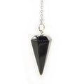 Pendulum Made of Natural Blue Lapis Lazuli Gemstone for Dowsing Divination Chakra Reiki. Pointed with Chain and Jewelry Pouch