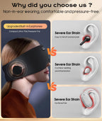 ZHENYEMEI Sleep Mask with Bluetooth Headphones, Blackout Sleep Headphones for Side Sleepers, Ultra-Thin Bluetooth 5.4 Stereo Spe