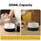 Essential Oil Diffusers, 200ml Aromatherapy Diffuser with Auto Shut-Off Function, Cool Mist Humidifier with 2 Modes, Small Diffu