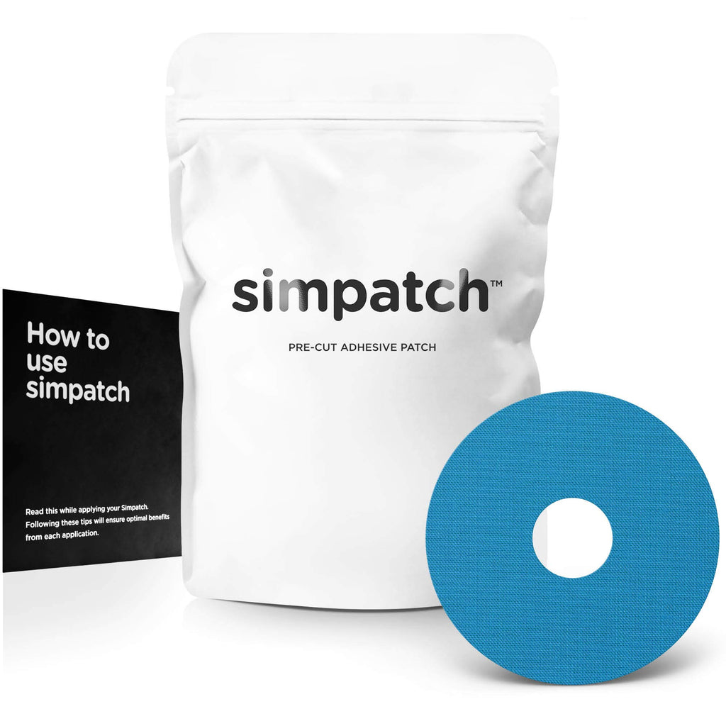 SIMPATCH Universal Adhesive Patch, 0.8-Inch Hole - Pack of 30 - Multiple Colors Available (Blue)