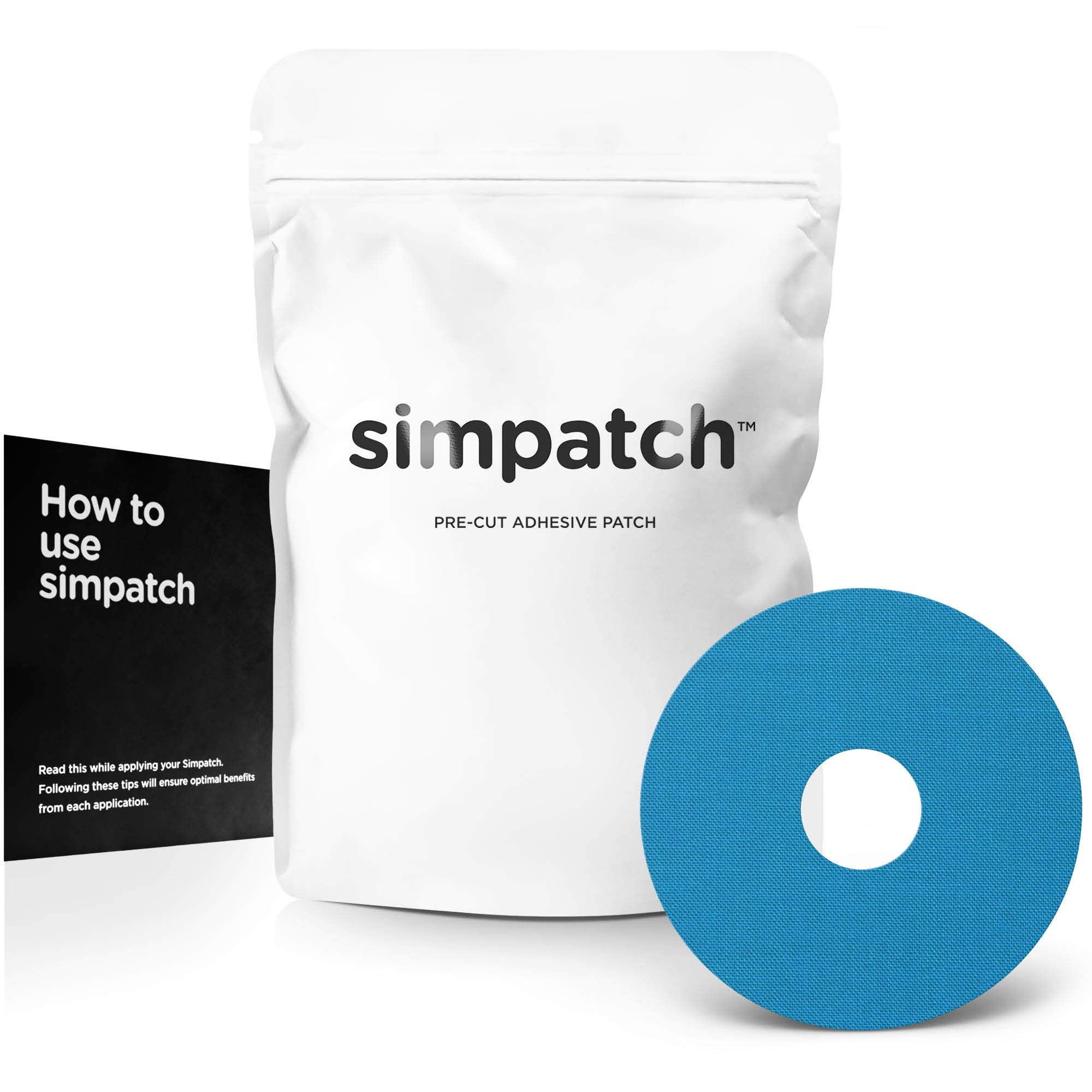 SIMPATCH Universal Adhesive Patch, 0.8-Inch Hole - Pack of 30 - Multiple Colors Available (Blue)