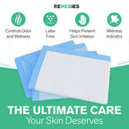 Remedies Extra Large Incontinence Bed Pads (36 x 36, 50 Count) - Super Absorbent Disposable Chux Underpads for Adults, Seniors,