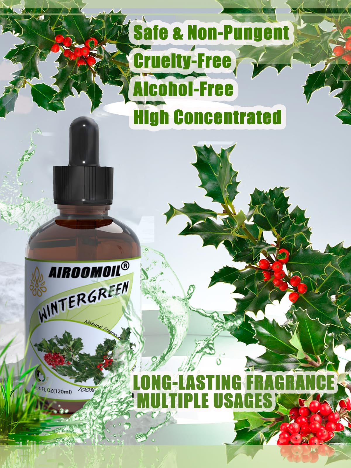 Wintergreen Essential Oil 4 oz - 100% Pure Therapeutic Grade for Diffusers, Aromatherapy, Topical/Skin Care & Spray