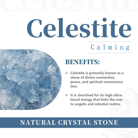 Rockcloud Natural Raw Blue Celestite Mineral Healing Crystal Cluster Geode Irregular Home Decoration Gemstone Specimen, 0.11-0.2