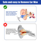 CYOUH Ear Wax Remover, Ear Cleaner, Ear Cleaning Kit, Manual Ear Wash System, Safe and Effective for Cleaning Earwax Deposits(Sa