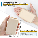 3 Pack, 14 GRIDS Travel Pill Organizer Box with Labels - Travel Medicine Case Kit - Pocket Daily Pharmacy Container - Travel Med