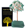 Green Aventurine Crystal Tree of Life,4 Inch Natural Healing Stones,Reiki Energy Money Tree, Handmade with Copper Wire,Feng Shui