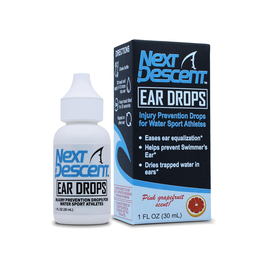 Next Descent Ear Drops, Injury Prevention Drops for Water Sport Athletes, Helps Prevent Swimmer's Ear