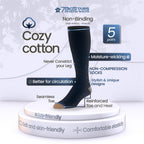 7BIGSTARS KINGDOM Men's Diabetic Cotton Mid Calf Socks - 5 Pack XLarge - Stripe Pattern - Sock Size 13-15 Shoe Size 12-15 XL Dar