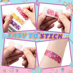 Tondiamo 200 Pieces 5 Styles Cartoon Bandages for Kids Flexible Adhesive Colorful Strips Waterproof Cute Bandages for Girls Repa