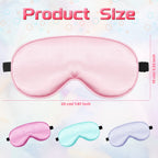 24 Pack Silk Eye Mask for Kids Smooth Soft Multicolor Blindfold with Adjustable Strap Lightweight Eye Cover Children Sleeping Ma