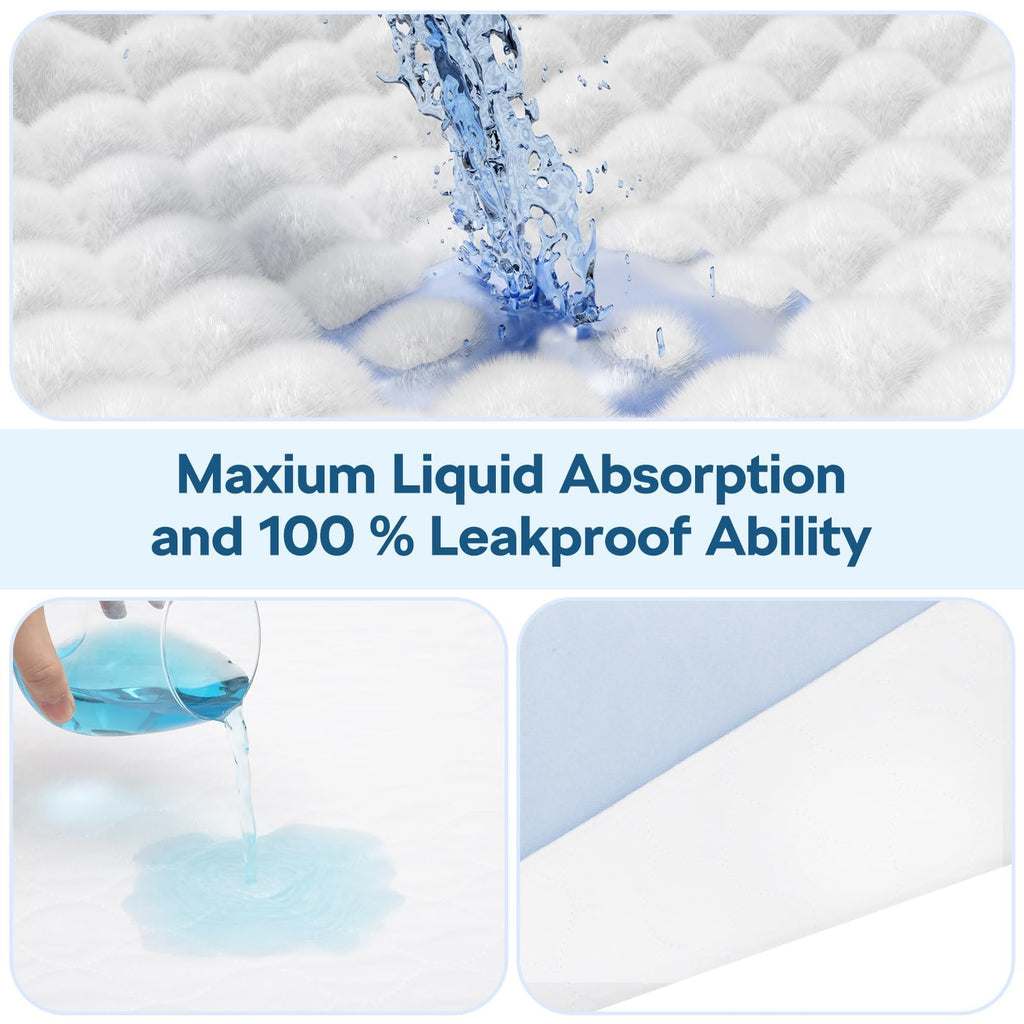 36 x 38 Large Absorbency Incontinence Bed Pads - Quick Drying Washable and Reusable Underpads for Kids, Adults, Elderly Dogs and