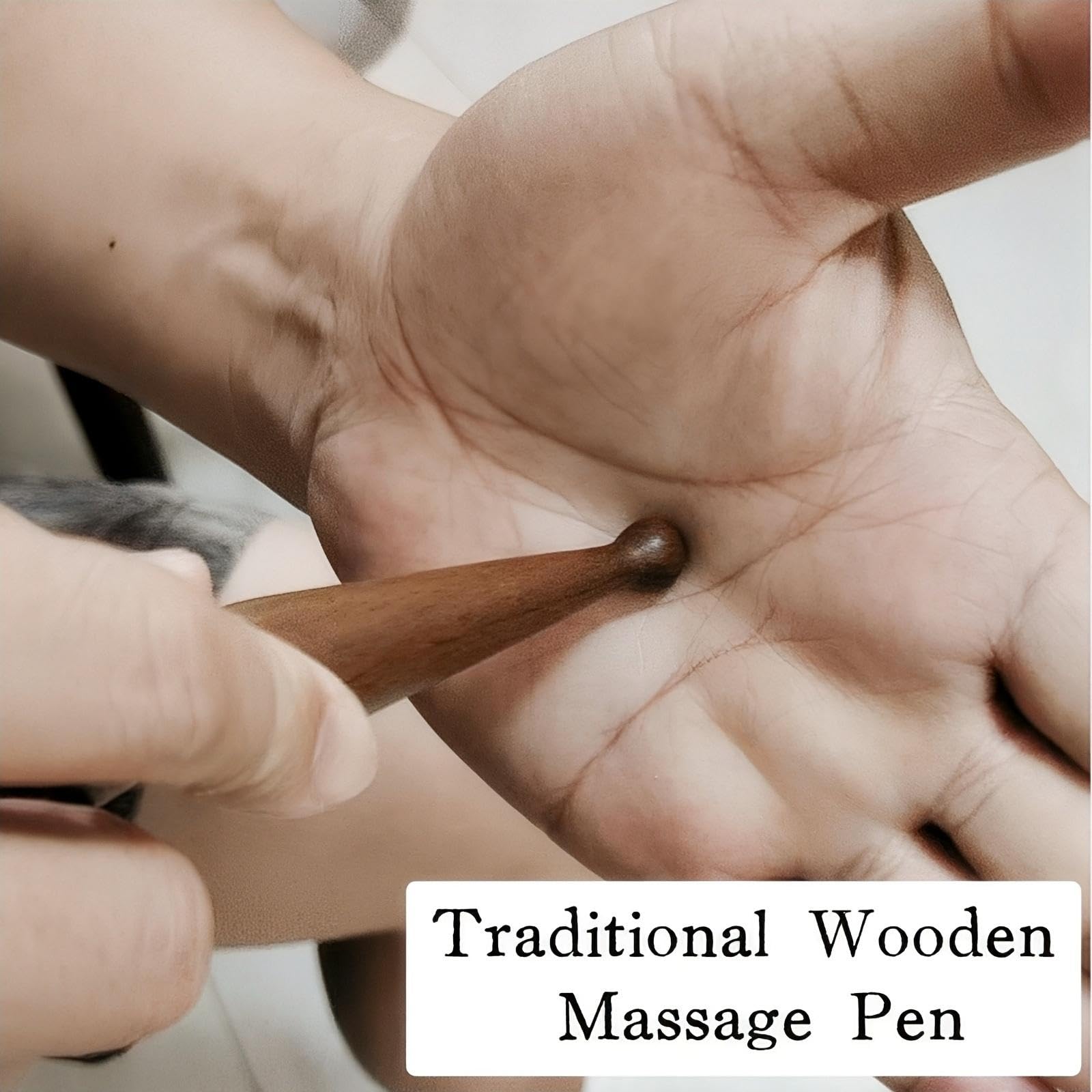 KINTEGOOD Sandalwood Acupoint Massage Pen, Traditional Wooden Acupressure Stick Reflexology Tool for Deep Tissue, Meridian Massa