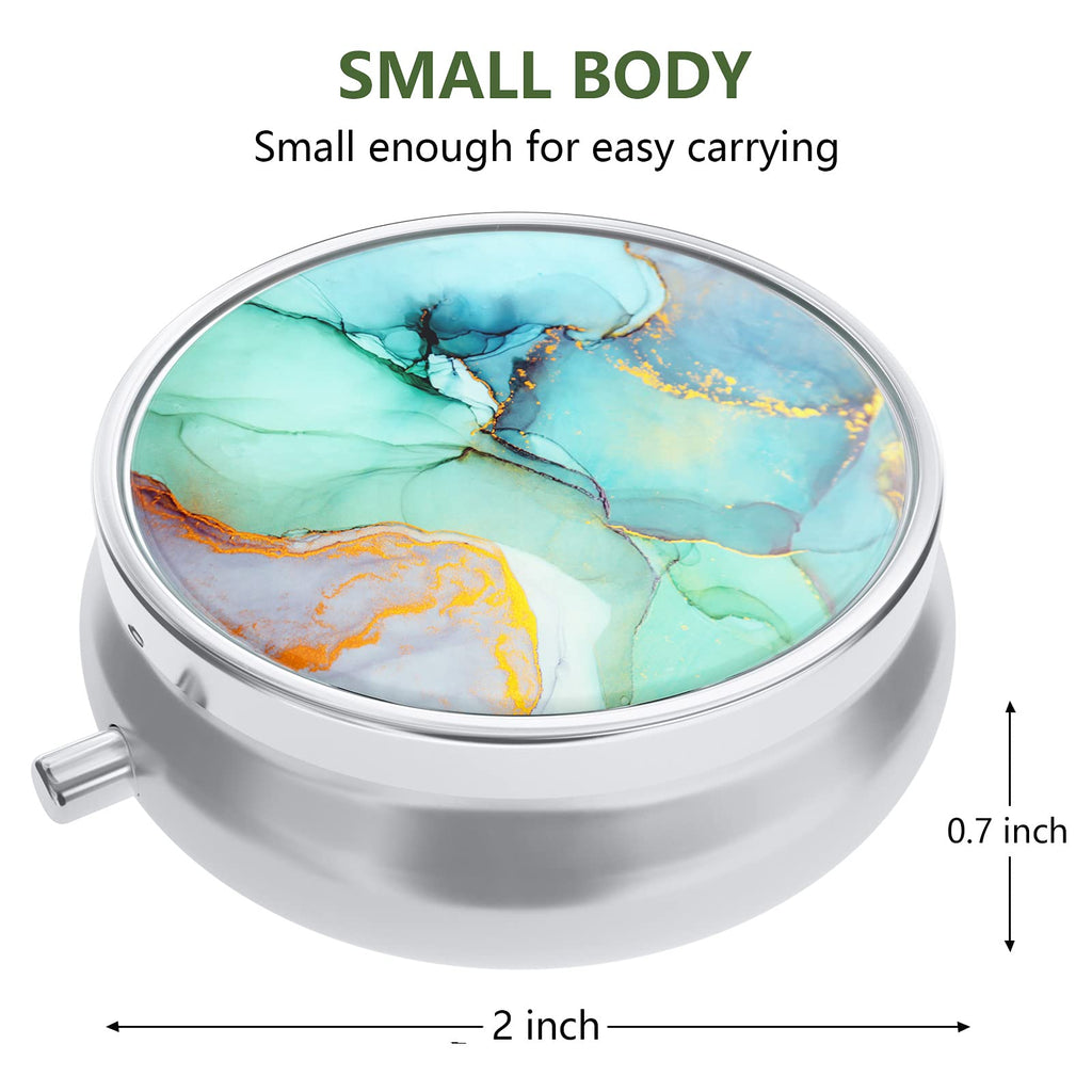 Nipichsha Pill Box, Small Pill Case for Purse & Pocket, Cute Travel Medicine Organizer, Portable Medicine Container Holder to Ho