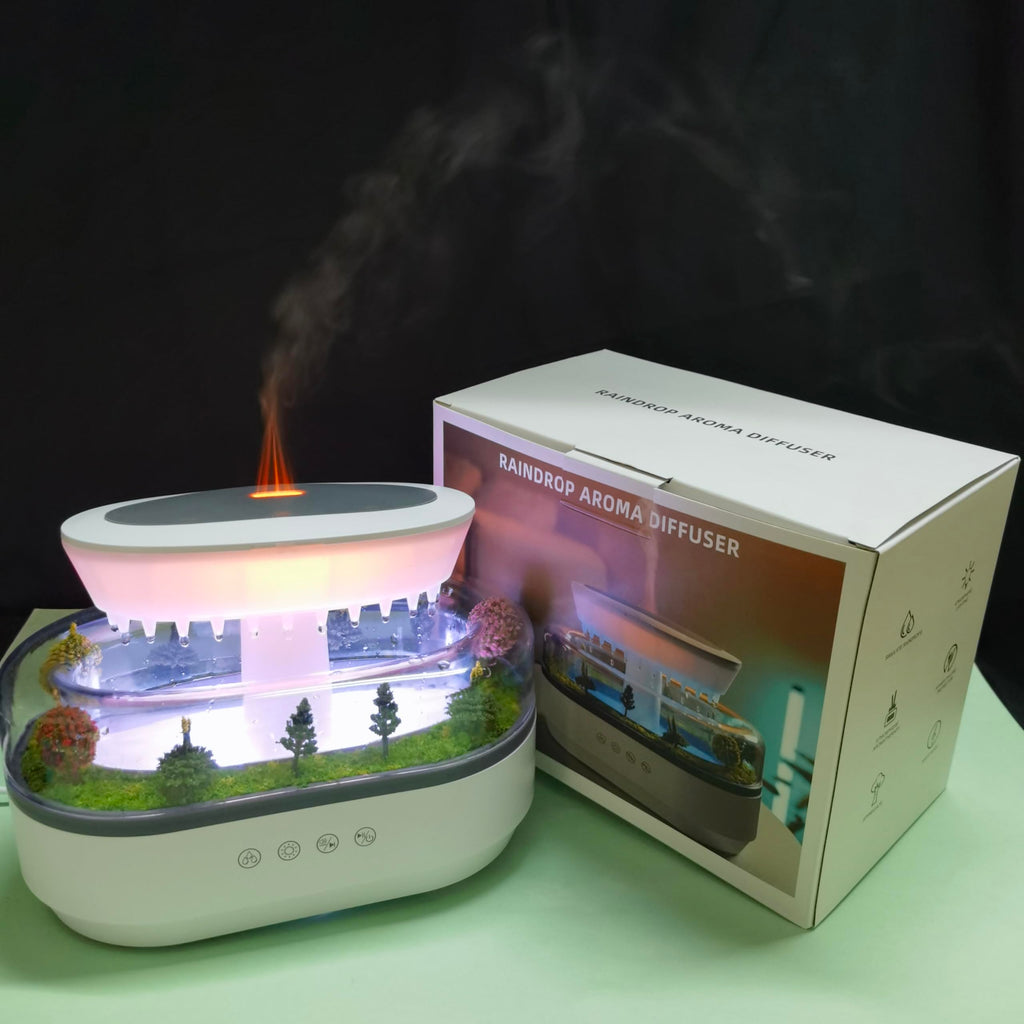 Rain Cloud Humidifier for Bedroom 350ML Diffusers for Essential Oils Large Room, Aroma diffusers Raindrop Humidifier with 250ml