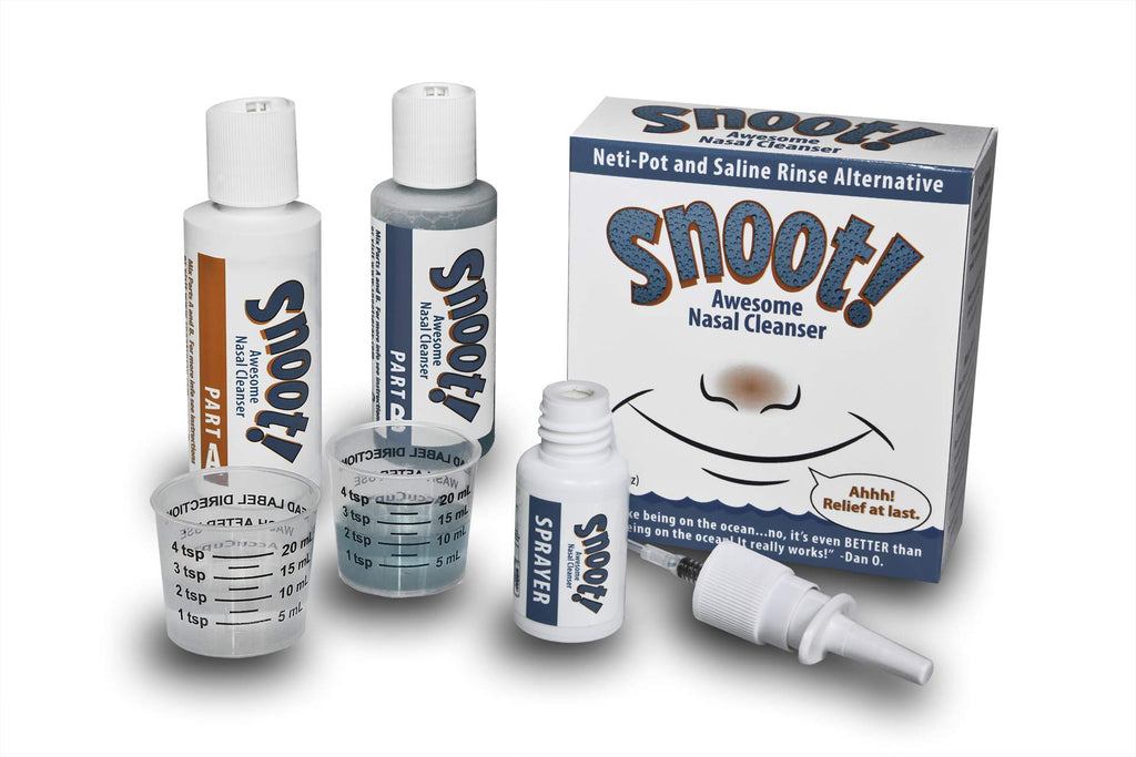 Snoot! Cleanser Regular (MILD) Formula Nasal Irrigation Kit - Drug-Free Nasal Cleanser - TSA-Compliant