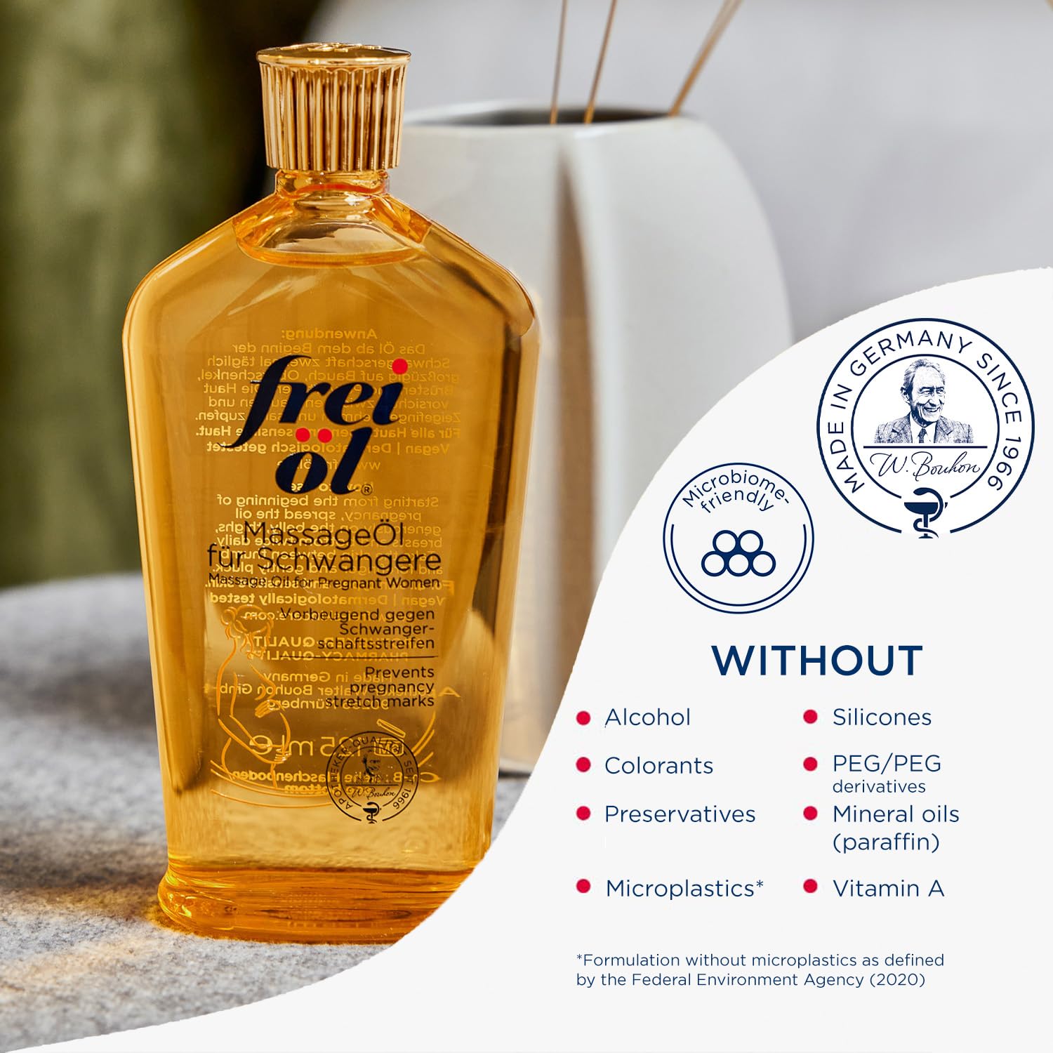 Massage Body Oil for Pregnant Woman - Maternity Skincare Oil, Skin Elasticity Increase by 35% - Prevents Stretch Marks, Safe to