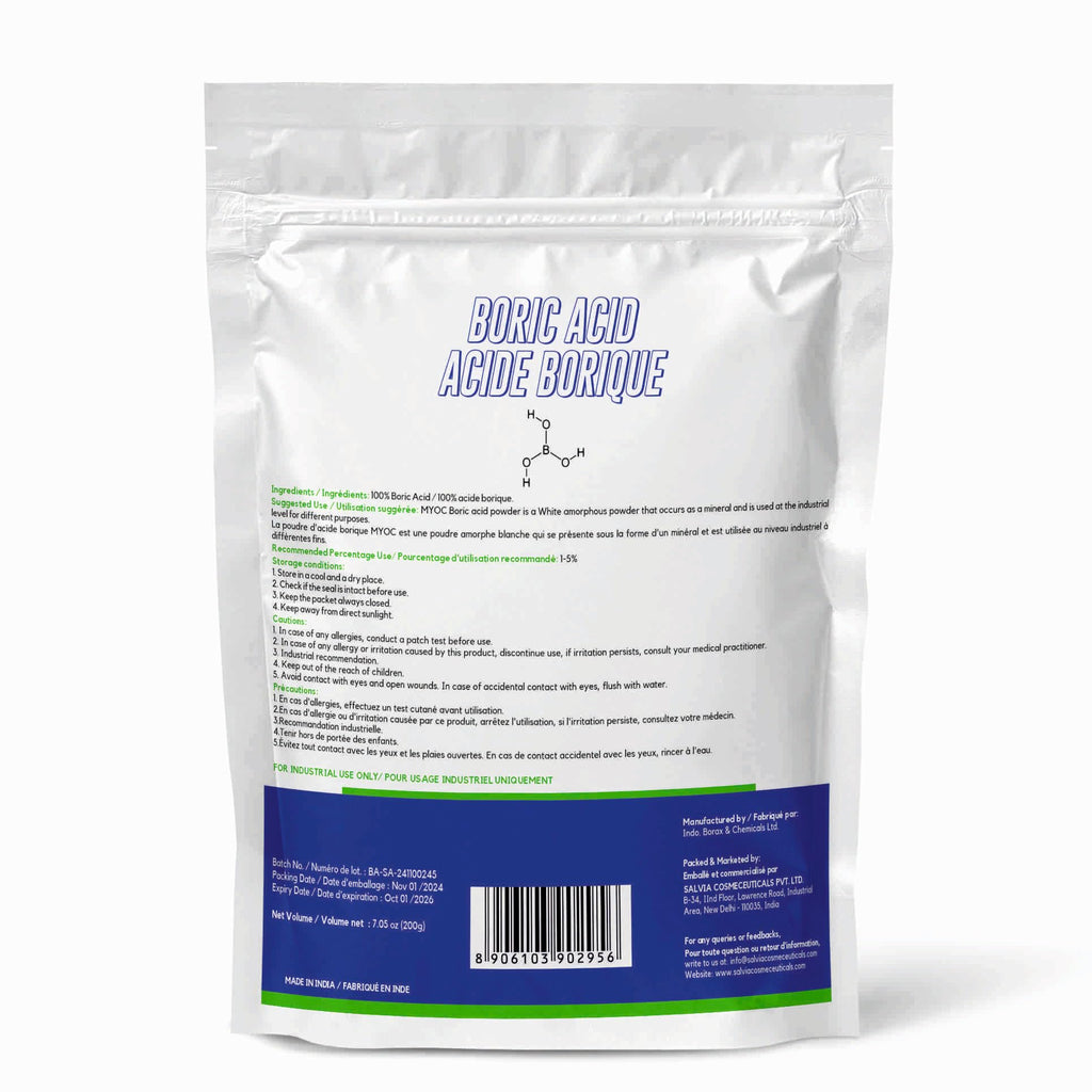 MYOC Boric Powder - 200 gm (7.05 Ounces (Pack of 1))
