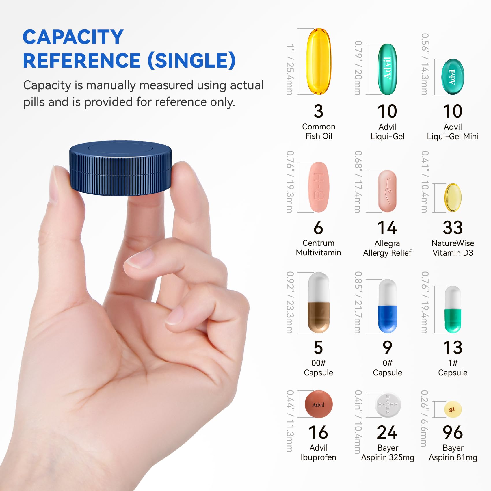 Aufew 2 Pack Mini Pill Case, Metal Travel Pill Box for Purse, Pocket Pharmacy, Cute Vitamin Organizer for Daily Pills, Small Ess