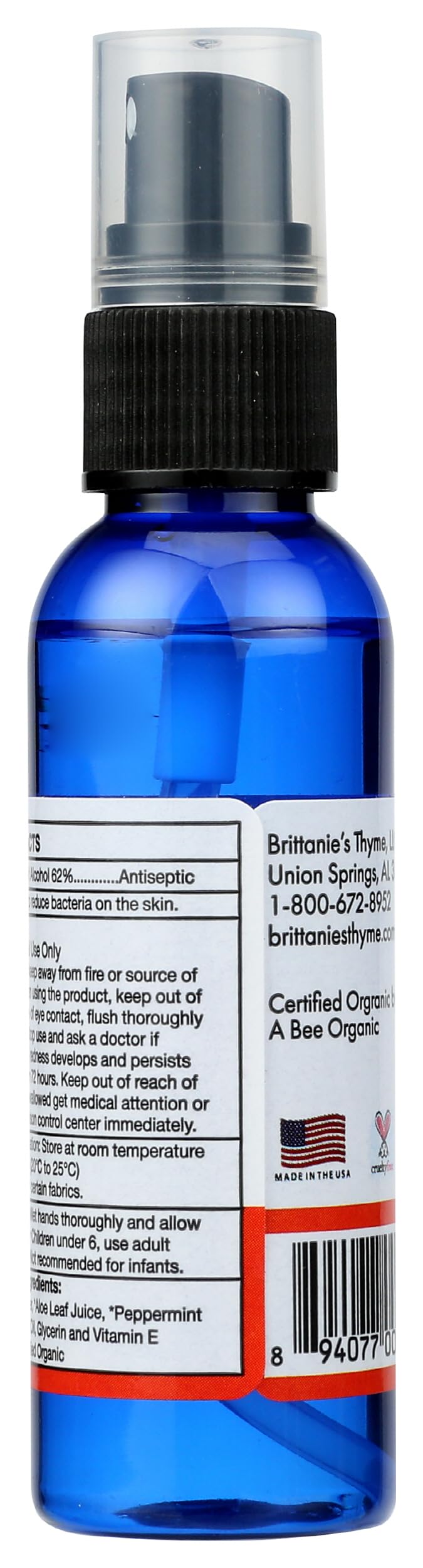 Brittanies Thyme Organic Orange Hand Sanitizer, 2 OZ
