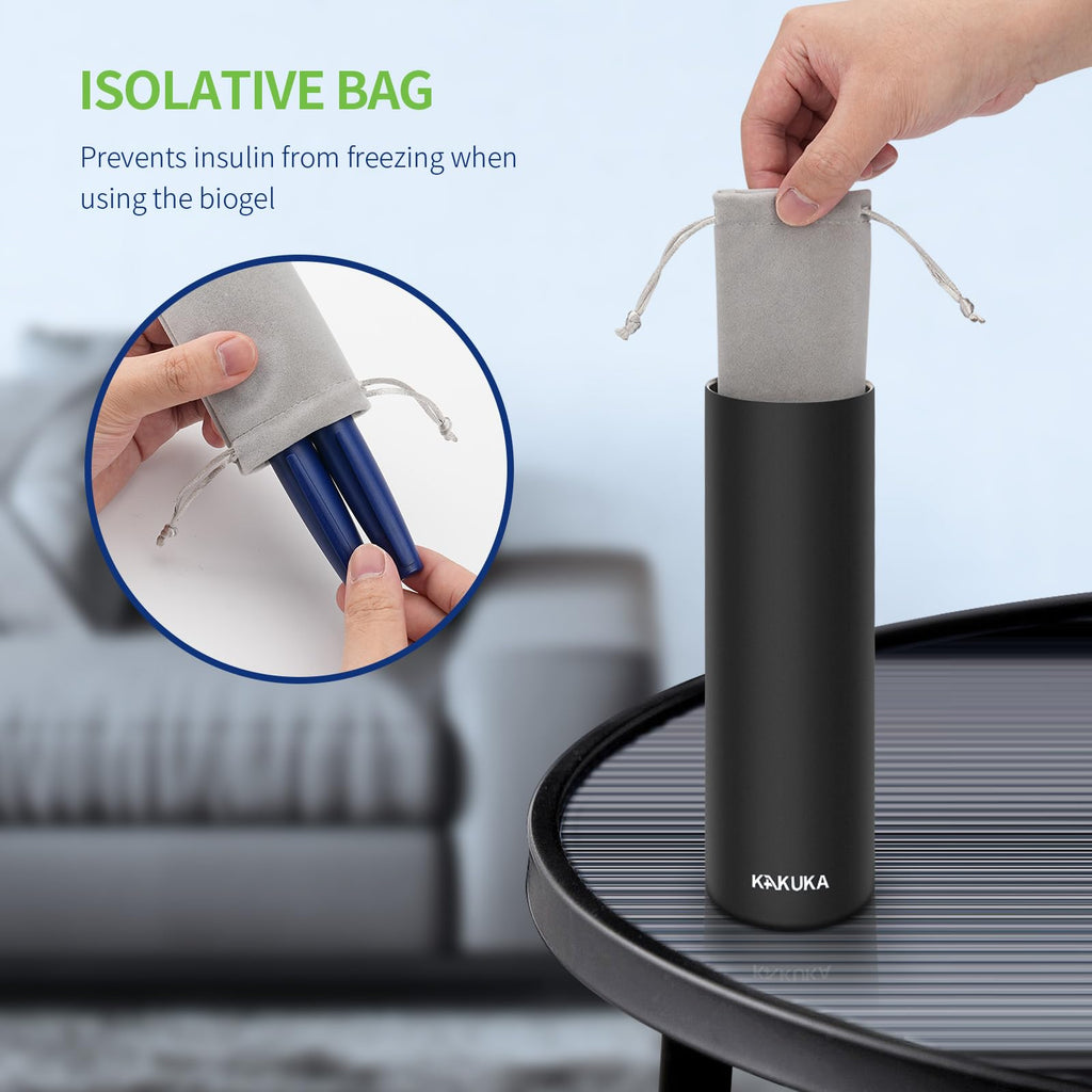 Insulin Cooler Travel Case, Medication Diabetes Supplies, 60H Insulin Pens Cold Bottle, 5-in-1 Diabetic Medicine Cooler, TSA App