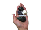 Crystals for House Protection Manifestation, Set of 6 Amethyst, Scolecite, Shungite, Black Tourmaline, Selenite and Moss Agate H