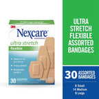 Nexcare Nexcare Comfort Flexible Fabric Bandage Latex Free Assorted Sizes, Assorted Sizes 30 each (Pack of 3)