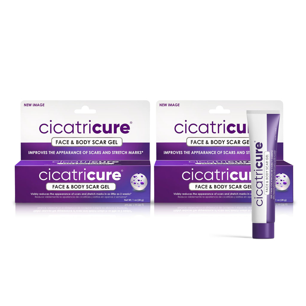 Cicatricure Face & Body Advanced Scar Gel, Scar Treatment for Old & New Scars, Fades Stretch Marks Away, Surgical Scars, Injurie