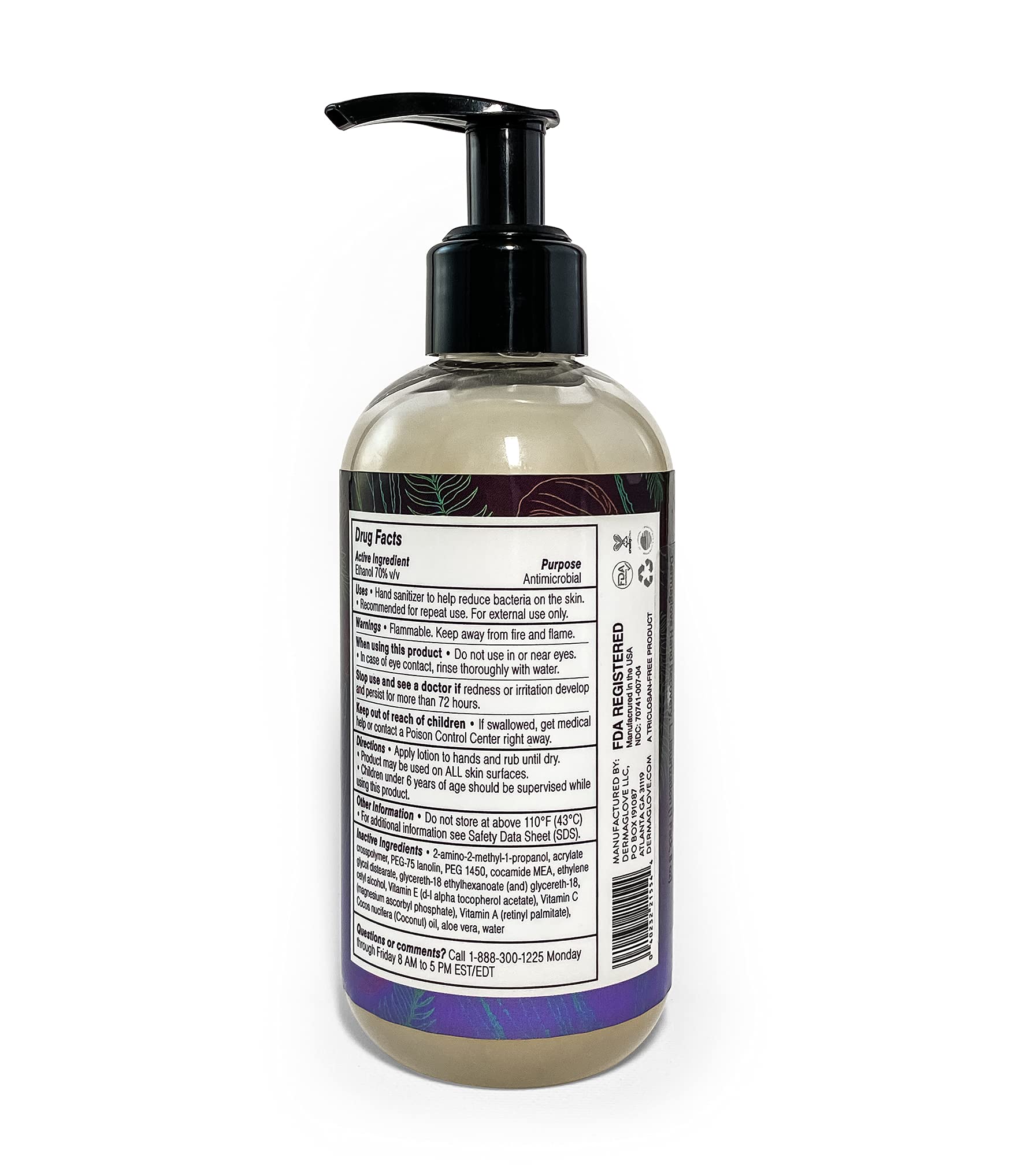 DERMAGLOVE HAND RECOVERY- FDA-Registered Moisturizing Gel Sanitizer That Protects Skin - Formulated With Vitamins A, C & E - Uns