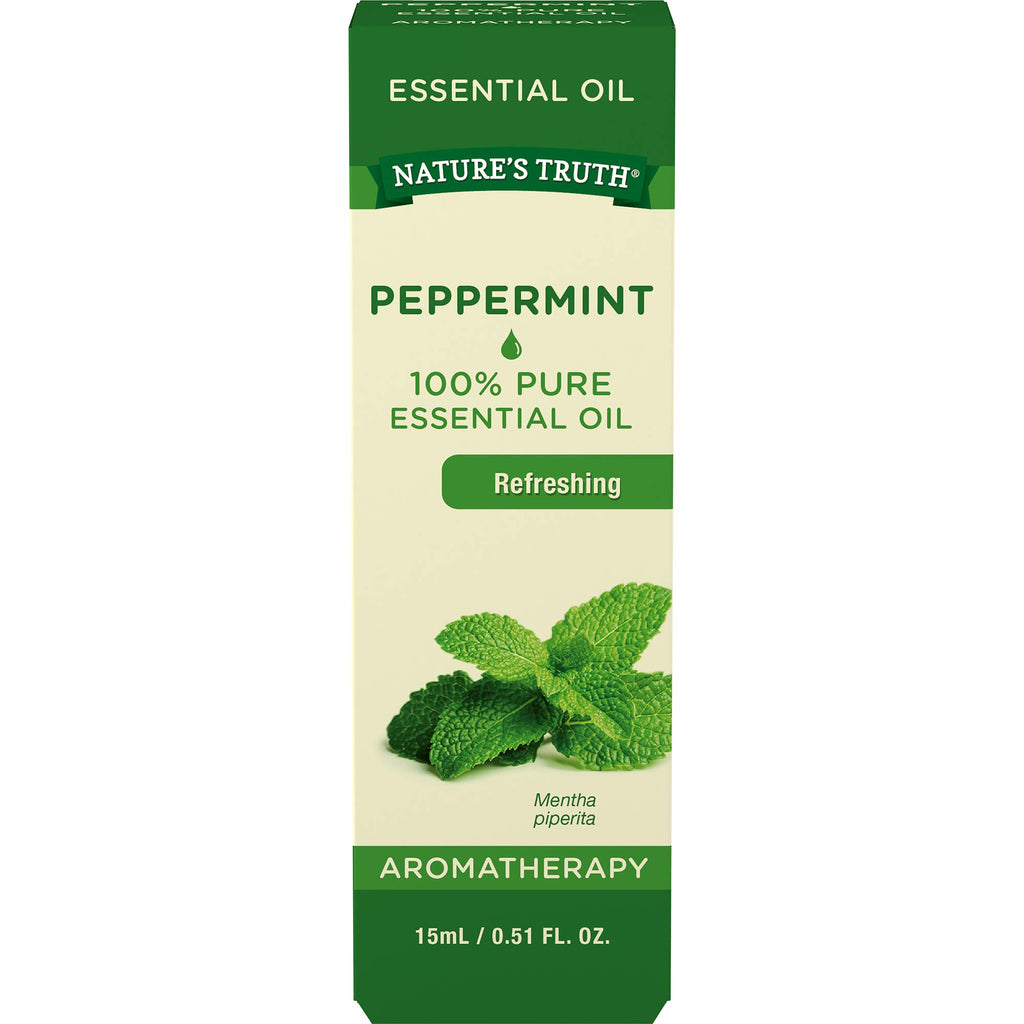 Natures Truth Aromatherapy 100% Pure Essential Oil, Peppermint, 0.51 Fluid Ounce