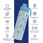 SOLARA Insulated Water Bottle 650ml, Hot Water Bottle, Hot and Cold Thermosteel Bottle for Travel, Home, Office, School, Hot and