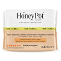 The Honey Pot Company - 64ct - Pads for Women - Non-Herbal Heavy Overnight Pads w/Wings - Organic Cotton Cover, & Ultra-Absorben