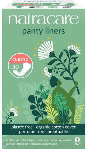 Natracare Panty Liners Curved 30 Count (2 Pack)